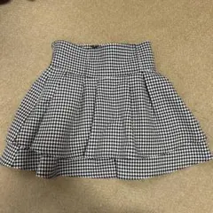 GRL インパン裏地付き千鳥柄フレアミニスカート