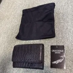 CROCODILE 本革 ブラック 名刺入れ