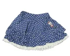 00s キッズ ミニスカート ドット フレア レース 平成女児