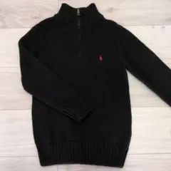 美品☆ラルフローレン ニット ハーフジップ ブラック