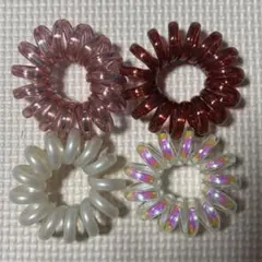 〔美品✨２／８まで‼️〕キラキラ　オーロラ　ヘアゴム4点セット✨