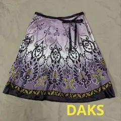 DAKS ダックス 日本製　シルク100% リボンベルト　デザインスカートのサムネイル