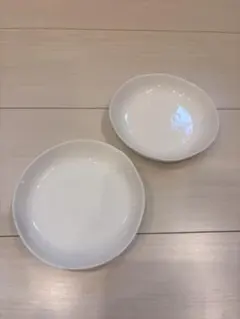 collex 小皿 2枚セット ホワイト【小さなカケあり】