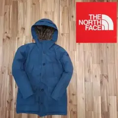 ノースフェイス　マウンテンパーカーダウンジャケット　ブルー　メンズＭ　肩ロゴ