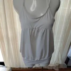 ライトグレー スリーブレスキャミソール