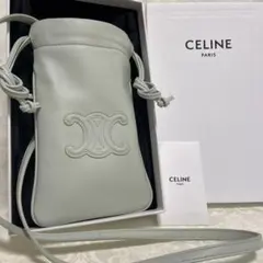 美品⭐️CELINE セリーヌ トリオンフ ドローストリング　モバイル　バッグ