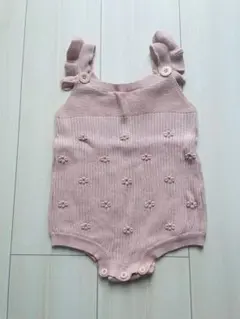 2点セットピンク フリル付きロンパース 95cm未満