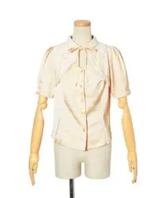 【an another angelus】レース重ねダイヤ開きブラウス IVORYのサムネイル