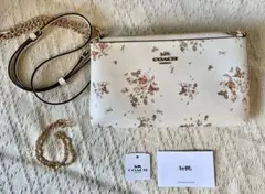 【美品】COACH フローラルショルダーバッグ