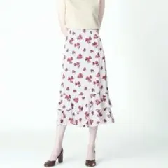 【未使用】LOULOU WILLOUGHBY ドットフラワーペプラムスカート