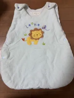 ライオン刺繍 水色スリーパー 50~80cm