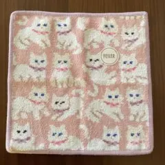 フェイラー　モフモフネコチャン　ハンカチ　ラブラリーバイフェイラー