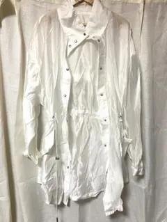 ROSE BUD ホワイト ロングジャケット ウエストゴム付き