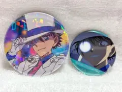 【訳あり】名探偵コナン 怪盗キッド 缶バッジ 2点 セット