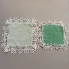 近沢レース　ガチャプチ　タオルハンカチ　2枚セット