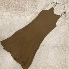 【良品】Ray Cassin キャミワンピース F 茶 フレア