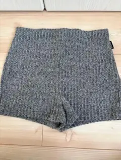 SHEIN グレー リブ編み ショートパンツ M