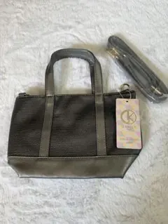 [新品] D.KELLY 2WAY ショルダーバッグ メタリックグレー