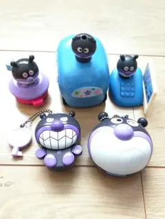 ばいきんまん　カプセルトイ　ガチャガチャ　5点セット