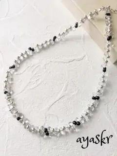 [N14]クリア ファルファーレ ピーナッツ ネックレス /ブレスレット