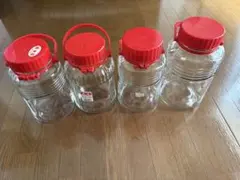 果実酒瓶 梅酒瓶　透明ガラス ４Ｌ　５Ｌ　4個セット ビン　保存瓶