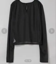 JEANASSIS ブラック トリコットシアープルオーバー