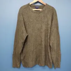 USA古着　DOCKERS ドッカーズ オリーブグリーン ケーブルニットセーター