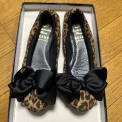 ヒョウ柄フラットシューズ