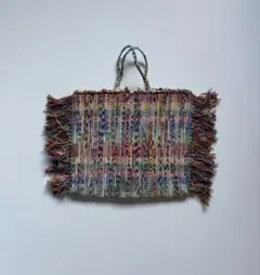 00s フリンジバッグ カラフル 織りバッグ ペーパー itimiのサムネイル