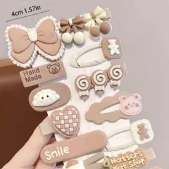 ヘアピン　ヘアアクセ　キッズ　くすみかわいい