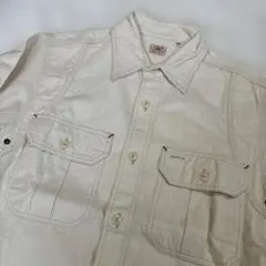 シュガーケーン 長袖シャツ L　着用前に洗濯して試着のみ　生成り シュガーケーン 長袖シャツ L 着用前に洗濯して試着のみ 生成り - メルカリ