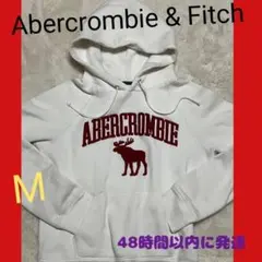 アバクロンビーアンドフィッチ　パーカー　sizeM　ホワイト　レディースのサムネイル