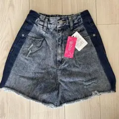 ピンクラテ　デニムショートパンツ XS/150