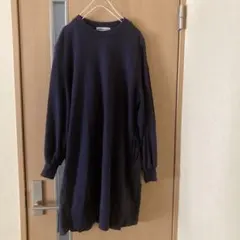 美品✨コットン切り替えヒダワンピ