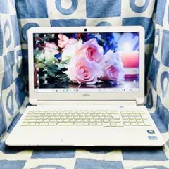 爆速SSD512GB☆i5☆人気白ノートパソコン♪ブルーレイ&カメラ！Win11