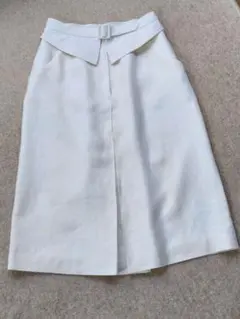 Leilian　レリアン　スカート　麻100%　ベージュ　11号