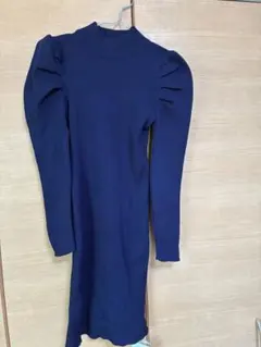 COCOMOMO ニットワンピース ネイビー