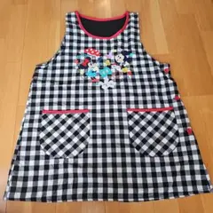 ミッキー ミニー 刺繍 エプロン　保育士