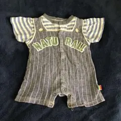 赤ちゃん　服　￼夏　ストライプ柄ロンパース 50-60サイズ