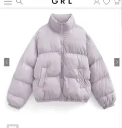 スタンドカラーショート丈ダウンジャケット ラベンダー GRL dk1342