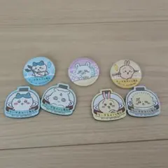 くら寿司　 缶バッチ　うさぎ　ハチワレ　モモンガ マグネット　ハチワレ　うさぎ