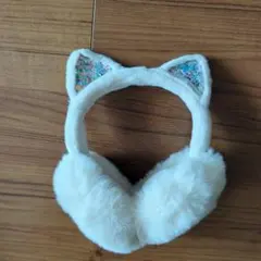 猫耳デザイン イヤーマフ ホワイト