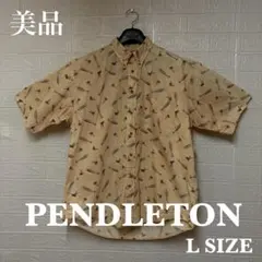 美品 90'PENDLETON 半袖シャツ Lサイズ 釣り柄 フィッシングのサムネイル