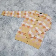 north object de petit✨カーディガン【M】イエロー系チェックのサムネイル