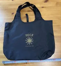 PECK エコバッグ ブラック 折りたたみ　ペックのサムネイル