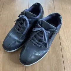 YONEX ウォーキングシューズサイドジップ パワークッションネイビー パープル