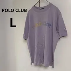 【POLO CLUB】ポロクラブ ロゴプリント Tシャツ パープル　難ありのサムネイル