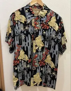極希少 90s 初期サンサーフ シュガーケーン生地 サイミン屋台柄 アロハ