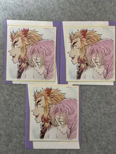 鬼滅の刃　柱合会議・蝶屋敷編　ランダム複製ミニ色紙　煉獄&蜜璃