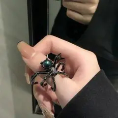 ハロウィン ブラック スパイダーリング コスプレ アンティーク パンク ゴシック
